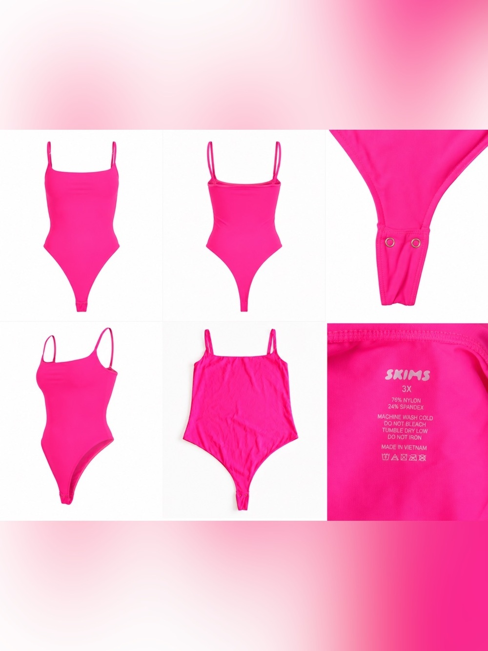 Skims fits everybody square thong bodysuit - Picture 3 of 7